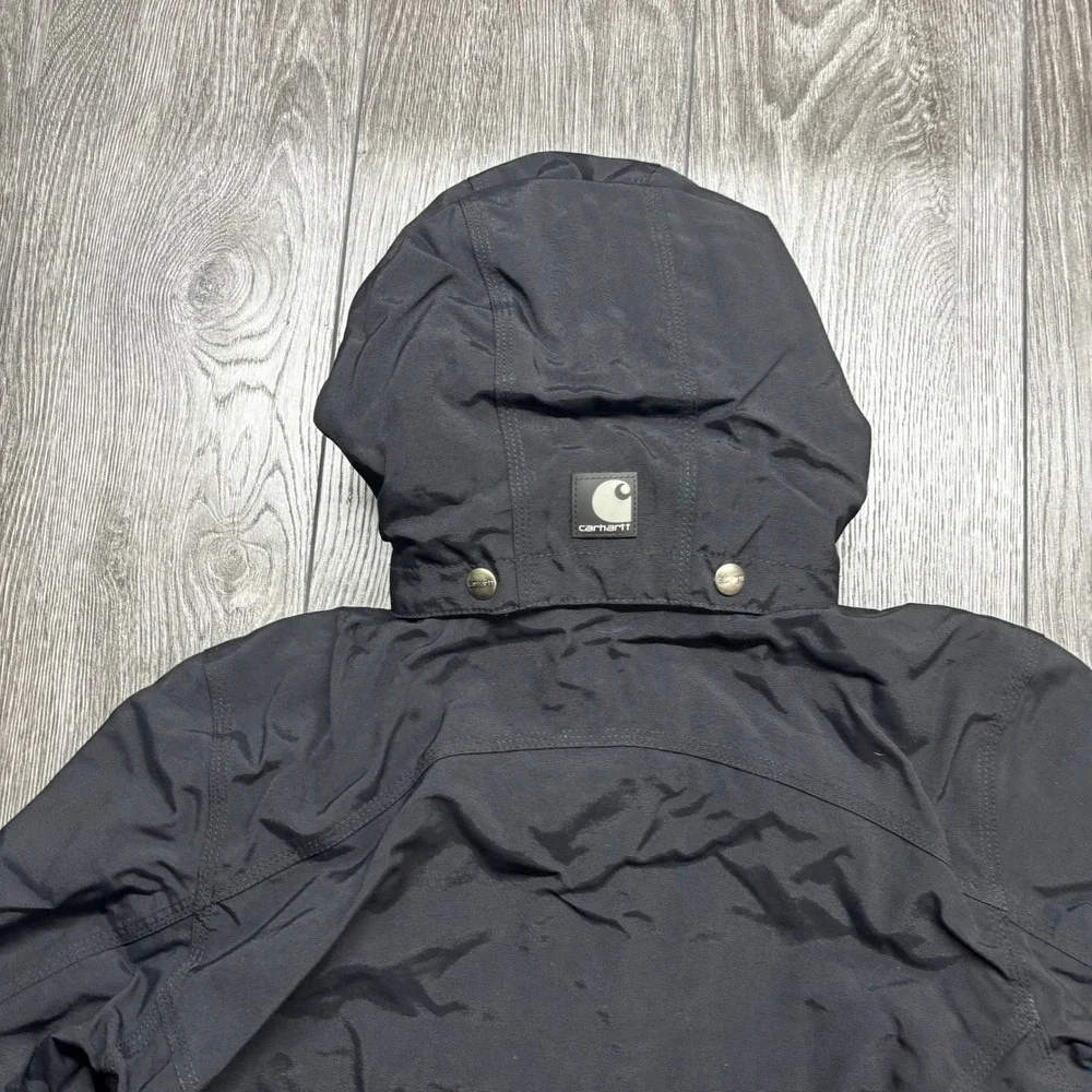 Carhartt Women Black Waterproof Breathable Hooded Jacket WJ002 BLK Small Regular - Picture 6 of 9